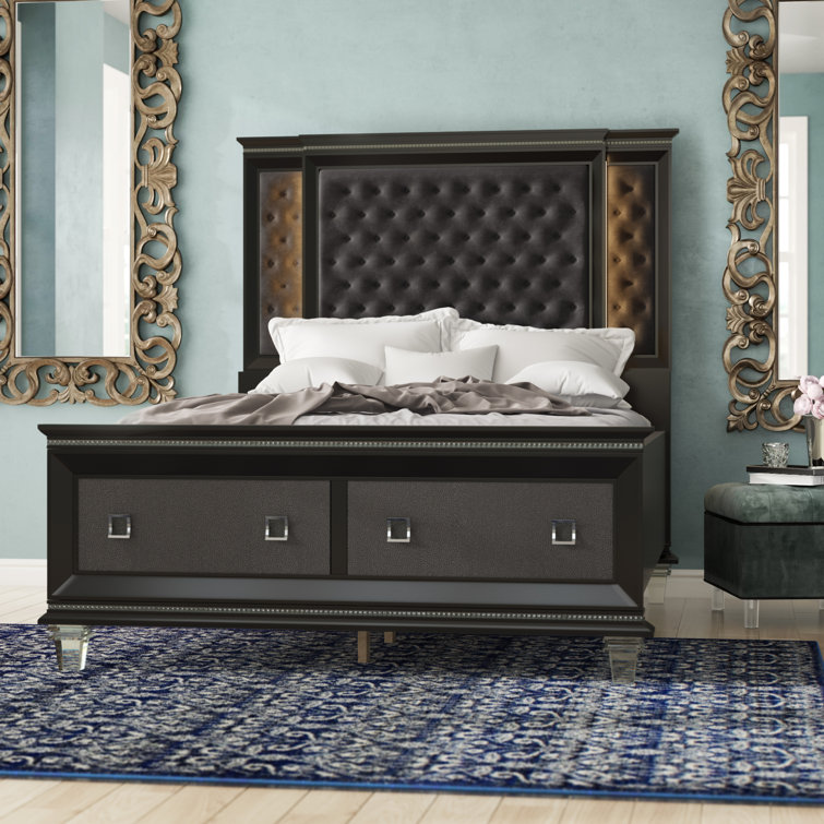 Rosdorf Park Norwich Tufted Low Profile Storage Platform Bed & Reviews